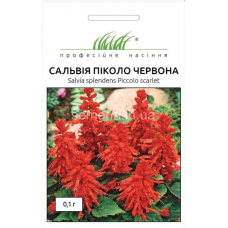 Насіння сальвія блискуча Піколо червона (0,1г)