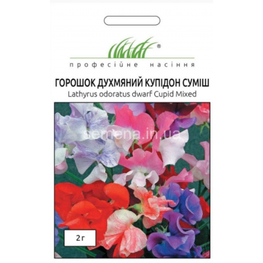 Насіння горошок духм'яний Купідон суміш (2г) опис, характеристики, відгуки