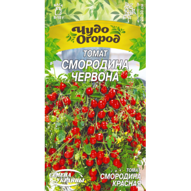 Насіння томат Смородина червона низькорослий 8-10г (0,1г) опис, характеристики, відгуки