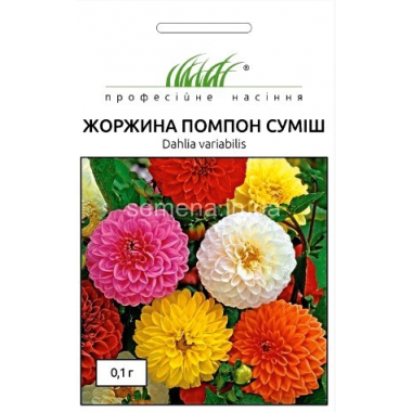 Насіння жоржина Помпон суміш (0,1г) опис, характеристики, відгуки