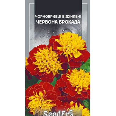 Семена бархатцы низкорослые Брокада красная (0,5г) описание, отзывы, характеристики